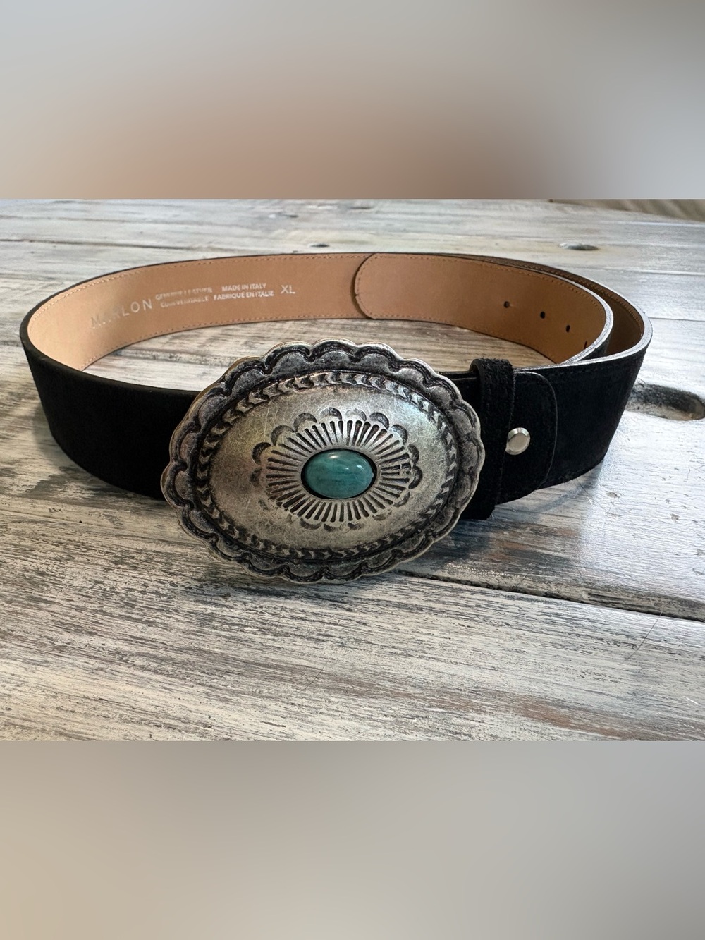NWOT, Marlon 100% leather made in Italy back belt, size XL
